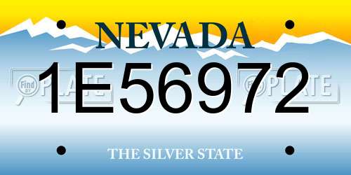 1E56972 Nevada License Plate