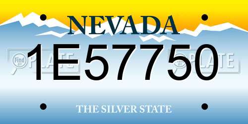 1E57750 Nevada License Plate