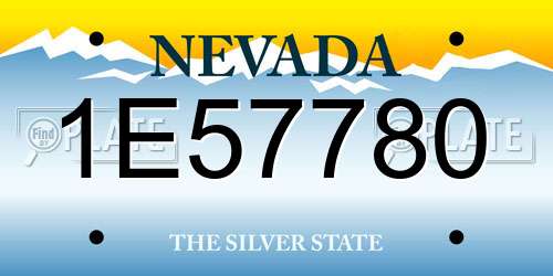1E57780 Nevada License Plate