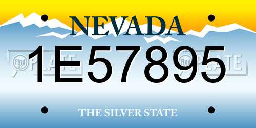 1E57895 Nevada License Plate