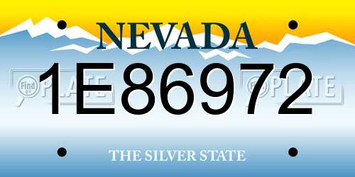 1E86972 Nevada License Plate