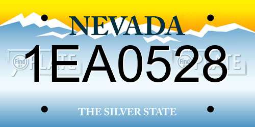 1EA0528 Nevada License Plate