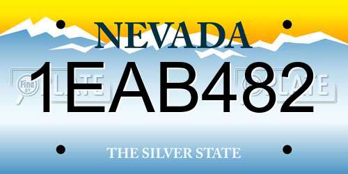 1EAB482 Nevada License Plate