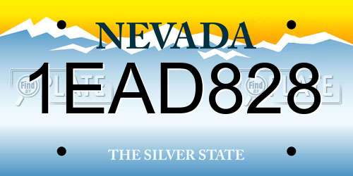1EAD828 Nevada License Plate