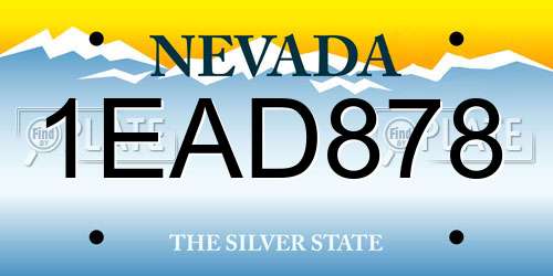 1EAD878 Nevada License Plate