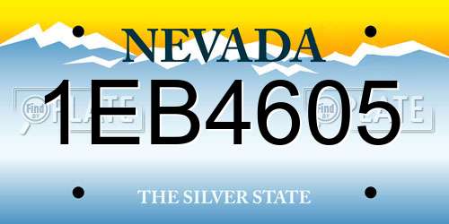 1EB4605 Nevada License Plate