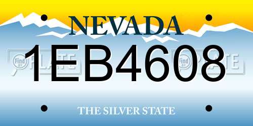 1EB4608 Nevada License Plate