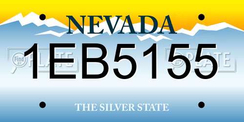 1EB5155 Nevada License Plate