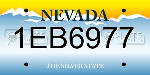 1EB6977 Nevada License Plate