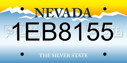 1EB8155 Nevada License Plate