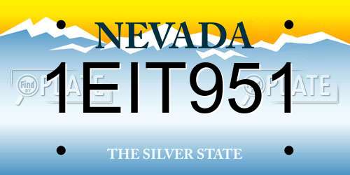 1EIT951 Nevada License Plate