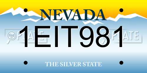 1EIT981 Nevada License Plate