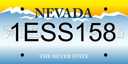 1ESS158 Nevada License Plate