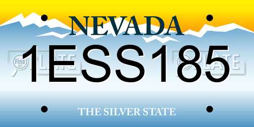 1ESS185 Nevada License Plate