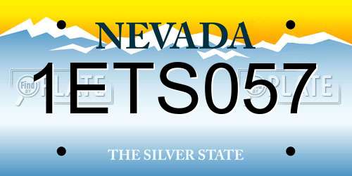 1ETS057 Nevada License Plate