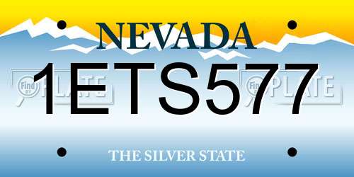 1ETS577 Nevada License Plate