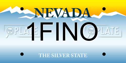 1FINO Nevada License Plate