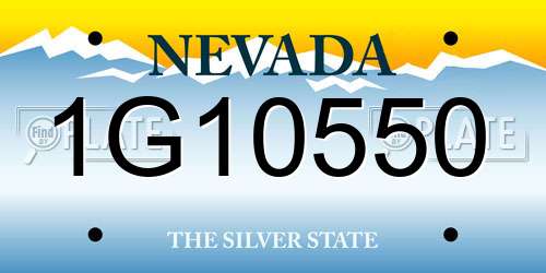 1G10550 Nevada License Plate