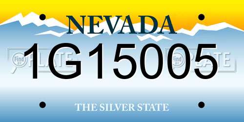 1G15005 Nevada License Plate
