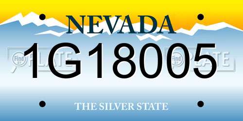 1G18005 Nevada License Plate