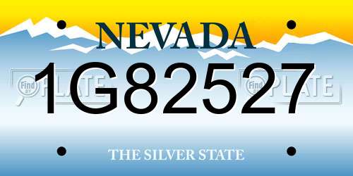 1G82527 Nevada License Plate