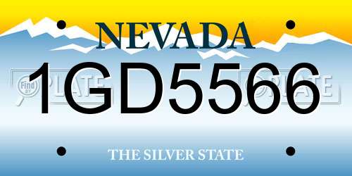 1GD5566 Nevada License Plate