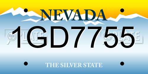 1GD7755 Nevada License Plate