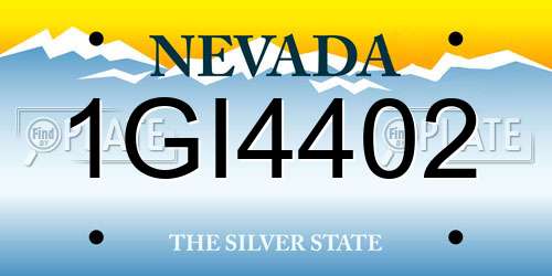 1GI4402 Nevada License Plate