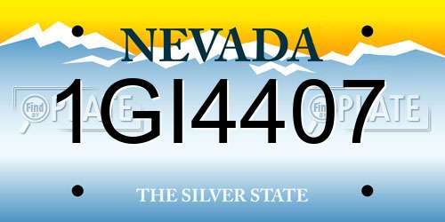 1GI4407 Nevada License Plate