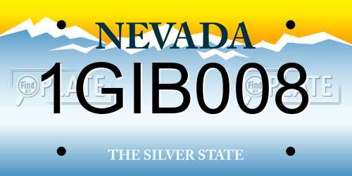 1GIB008 Nevada License Plate