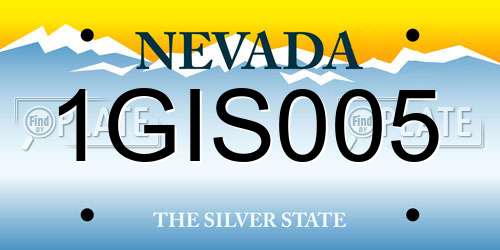 1GIS005 Nevada License Plate