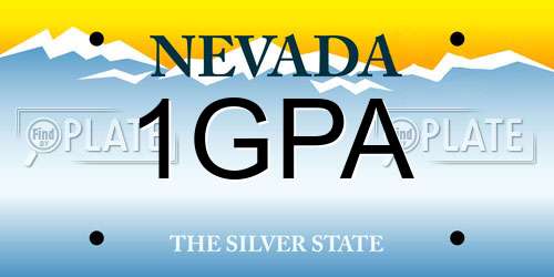 1GPA Nevada License Plate
