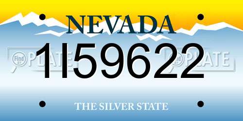 1I59622 Nevada License Plate