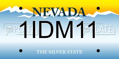 1IDM11 Nevada License Plate