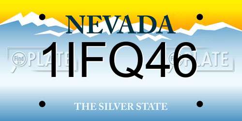 1IFQ46 Nevada License Plate
