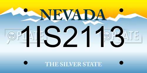 1IS2113 Nevada License Plate