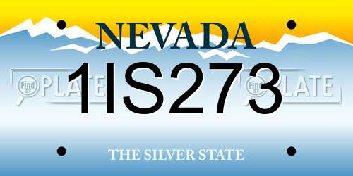 1IS273 Nevada License Plate