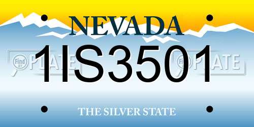 1IS3501 Nevada License Plate