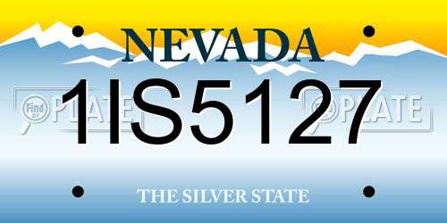 1IS5127 Nevada License Plate