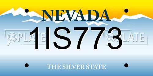 1IS773 Nevada License Plate
