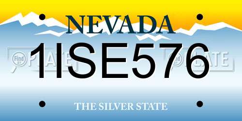 1ISE576 Nevada License Plate
