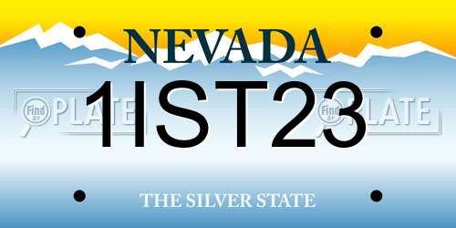 1IST23 Nevada License Plate