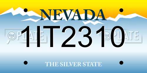 1IT2310 Nevada License Plate