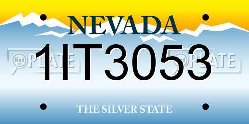 1IT3053 Nevada License Plate