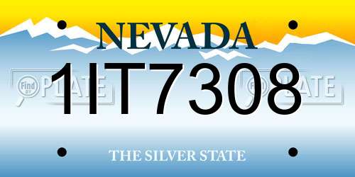 1IT7308 Nevada License Plate
