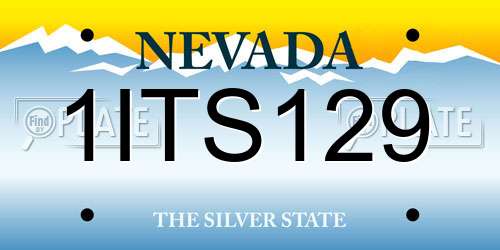 1ITS129 Nevada License Plate