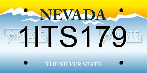 1ITS179 Nevada License Plate