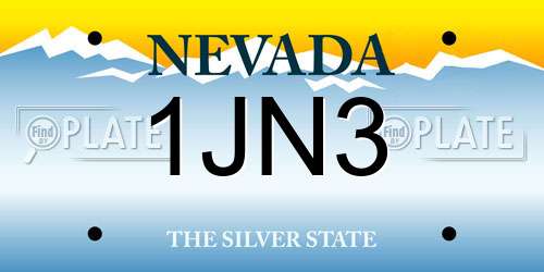 1JN3 Nevada License Plate