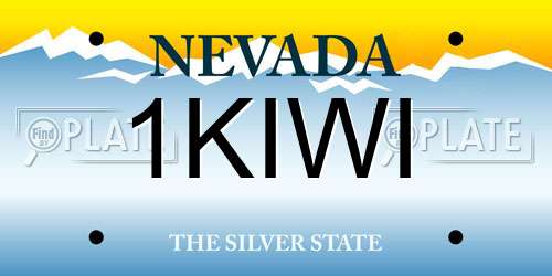 1KIWI Nevada License Plate