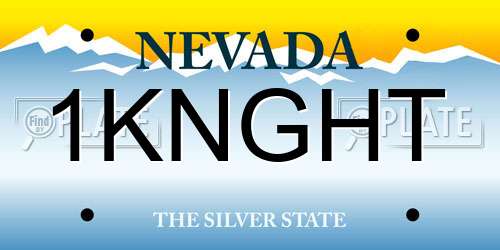 1KNGHT Nevada License Plate